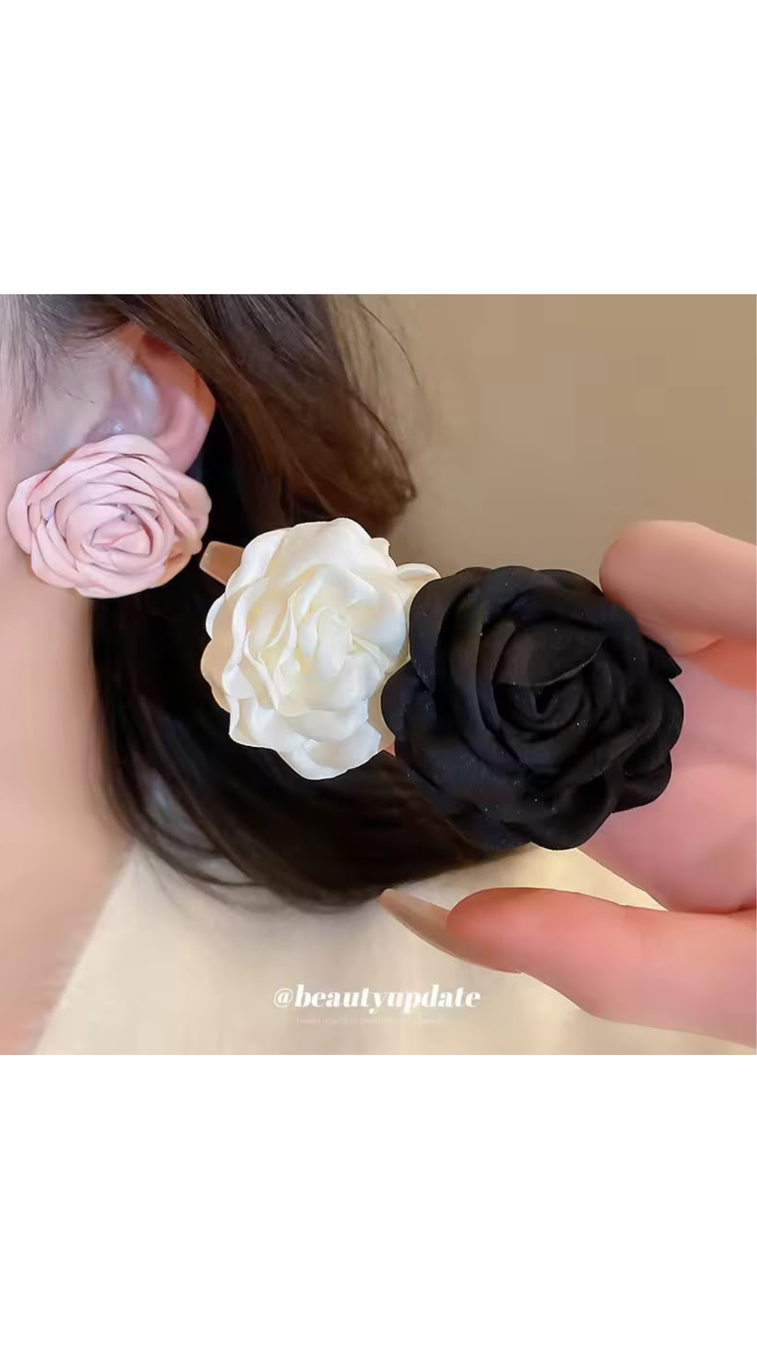 Rose earrings and neck piece