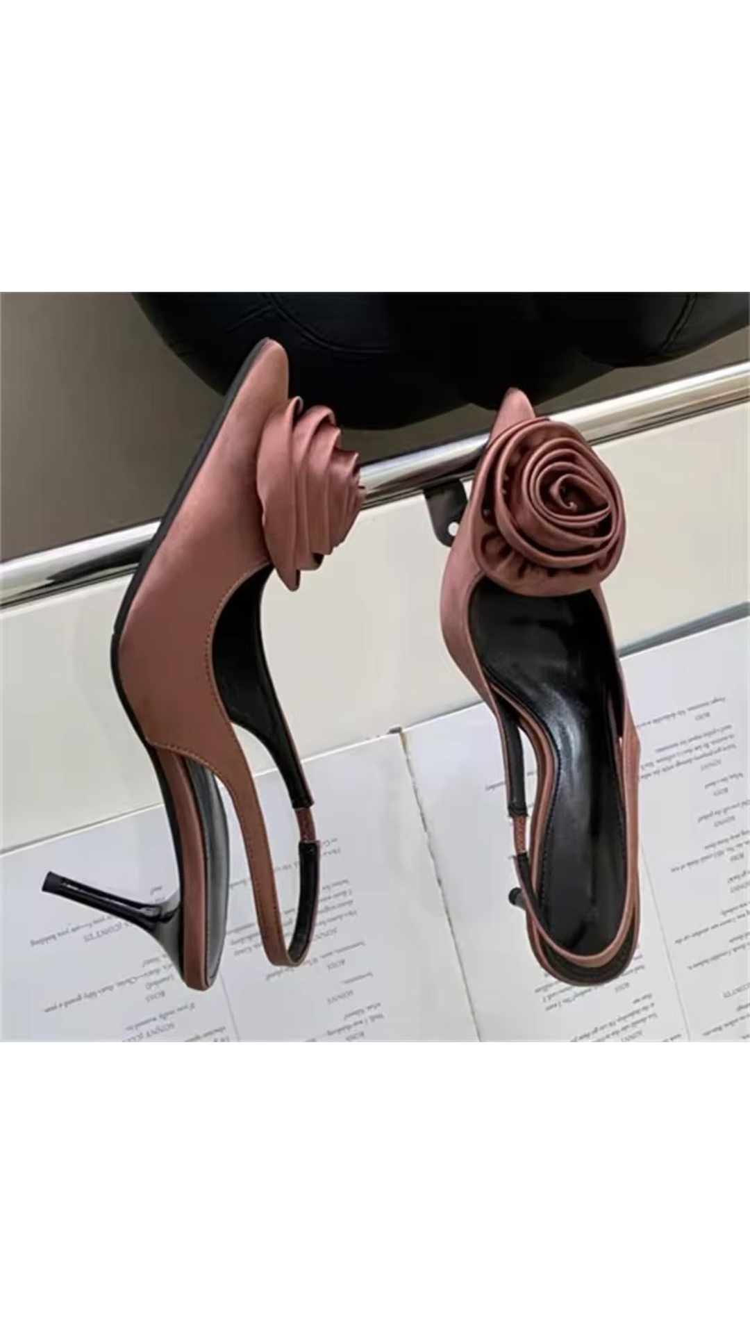 Appliqué Flower Heels