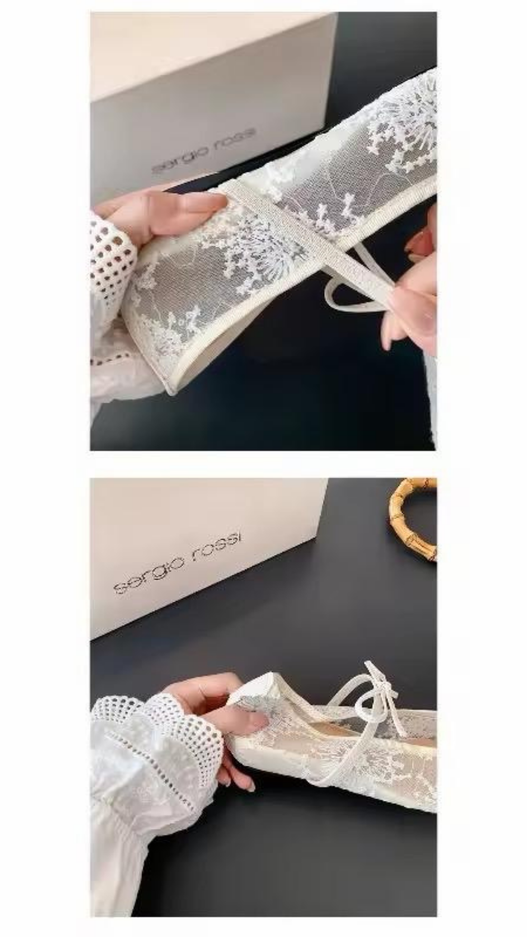 Mesh Lace Flats