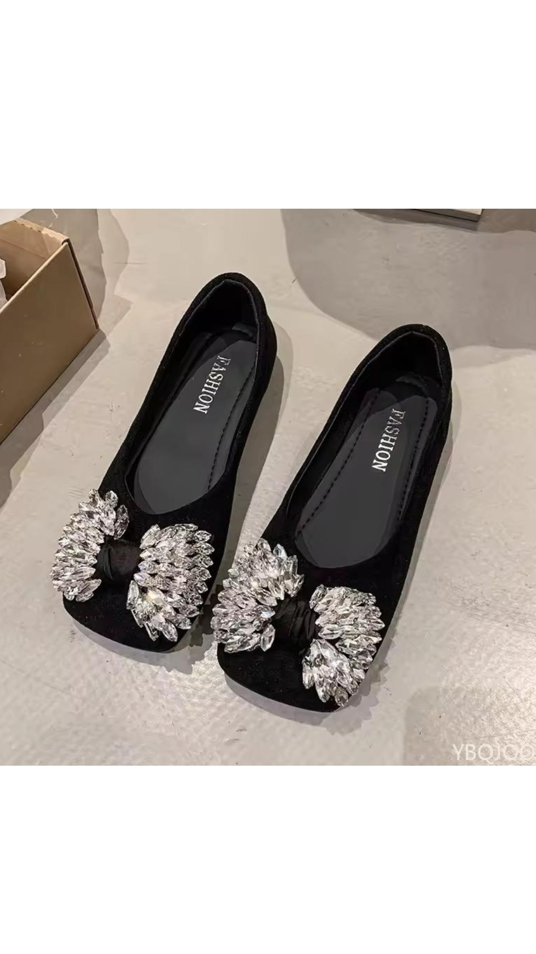Embellished bow ballerinas