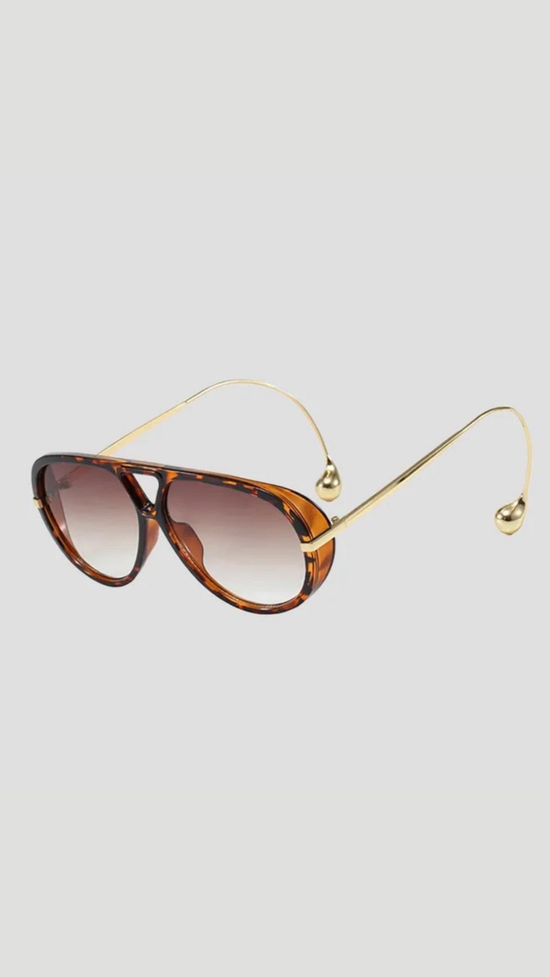 Leopard Aviator Sunglasses