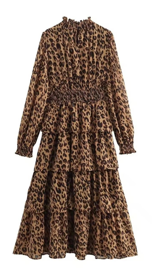 Leopard Tired Dress