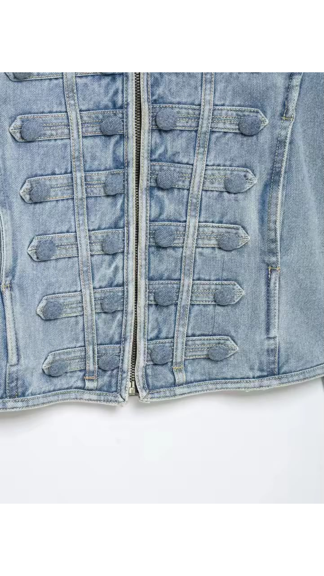 Zipper denim jacket