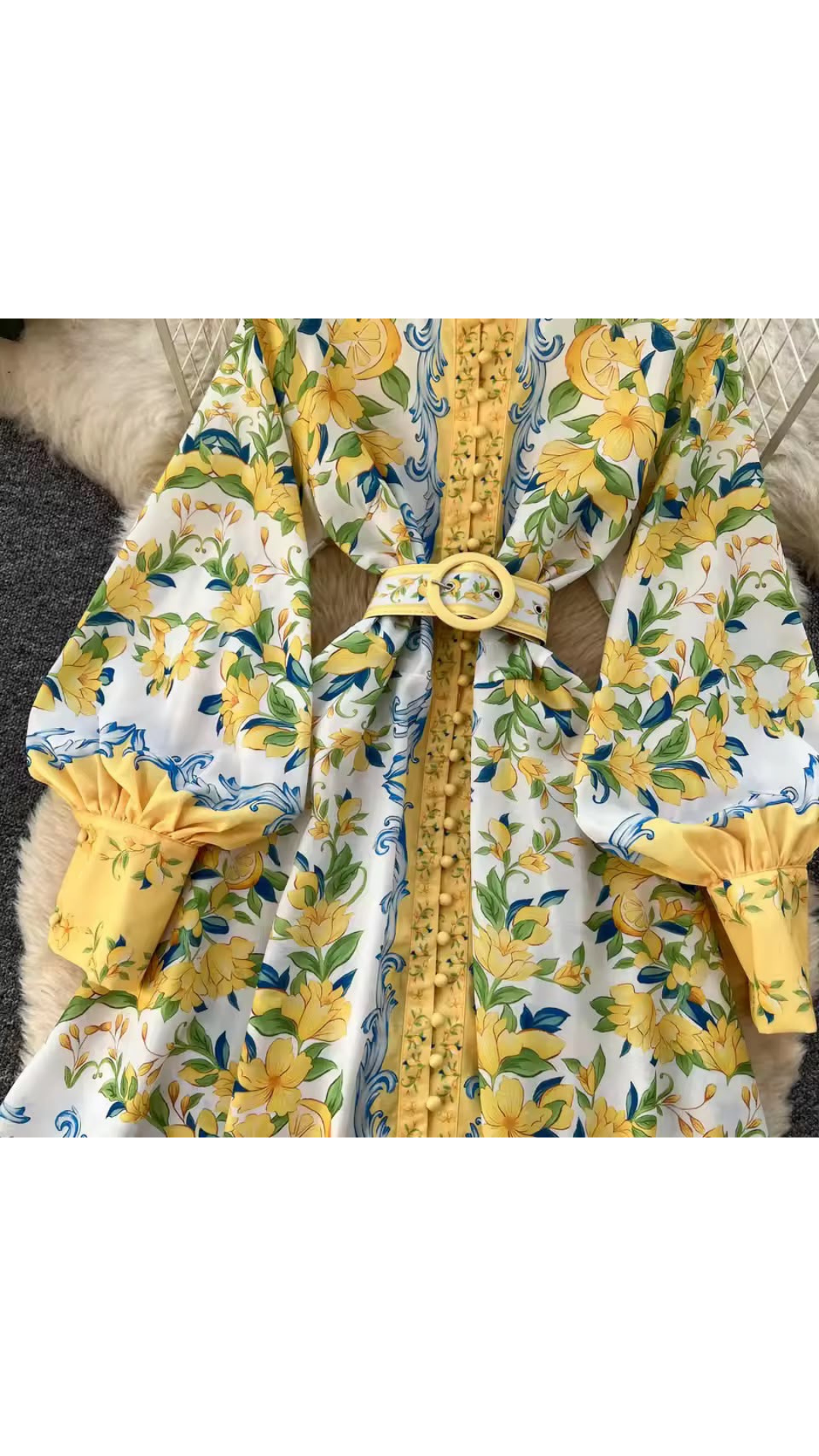 Printed luxe dress
