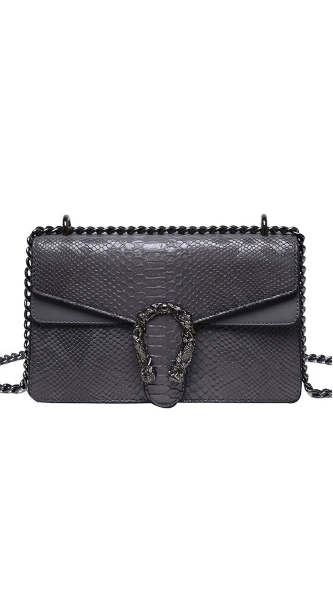 Snake pattern crossbody bag