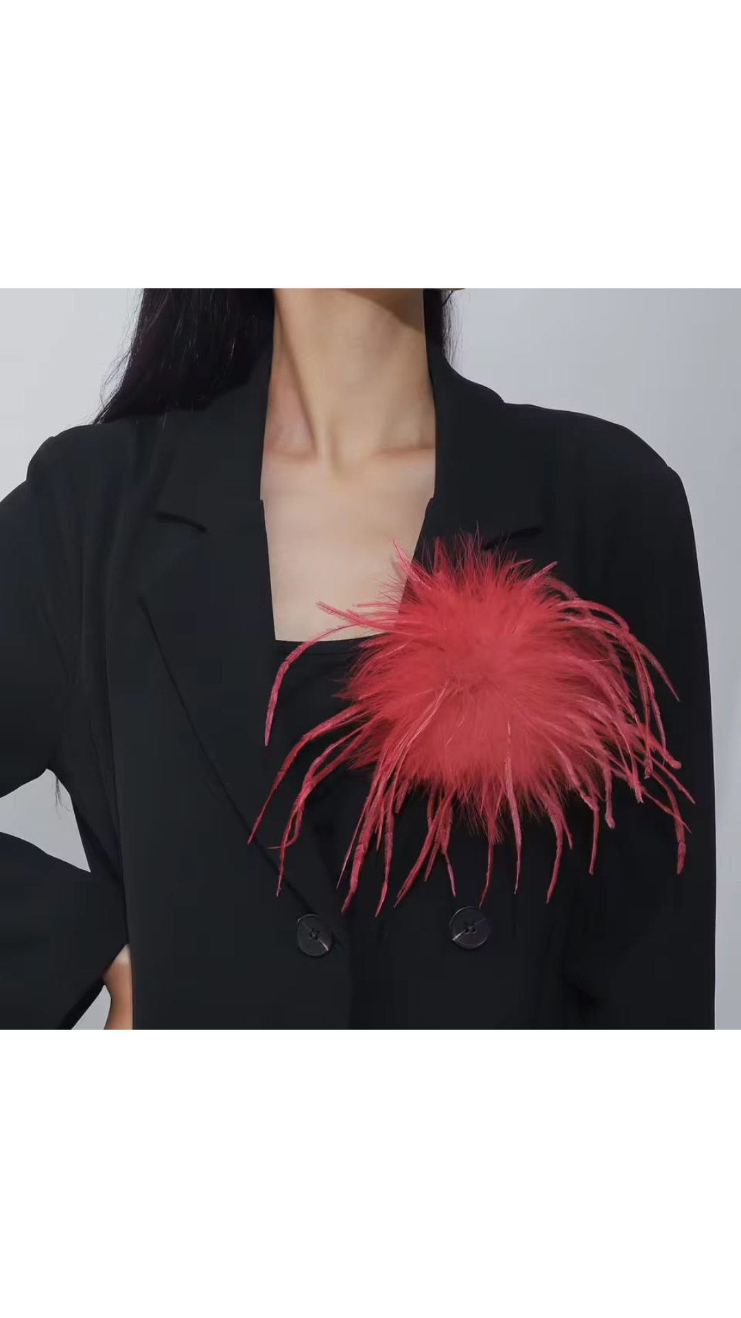 Feather couture brooch