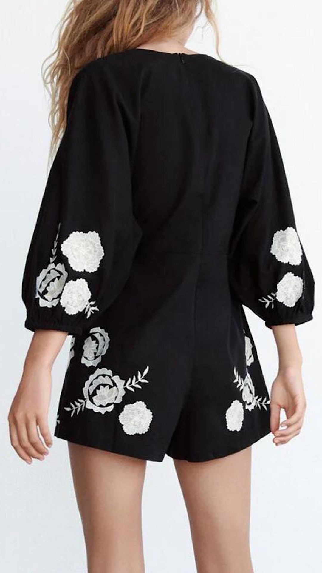 Embroidered Lily Playsuit