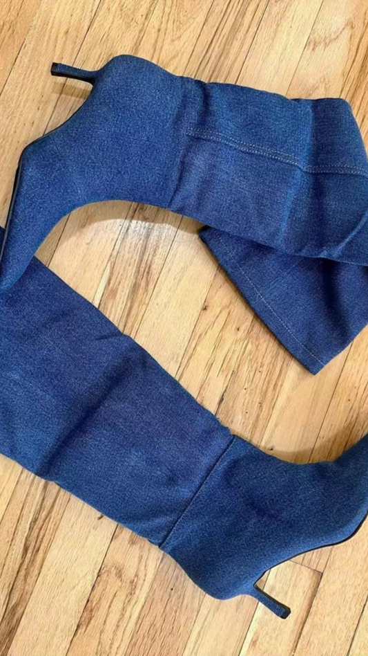 Denim Boots