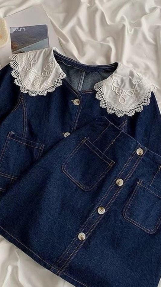 Lacey Denim Set