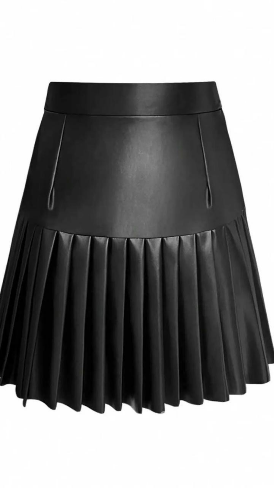British Faux Leather Skirt
