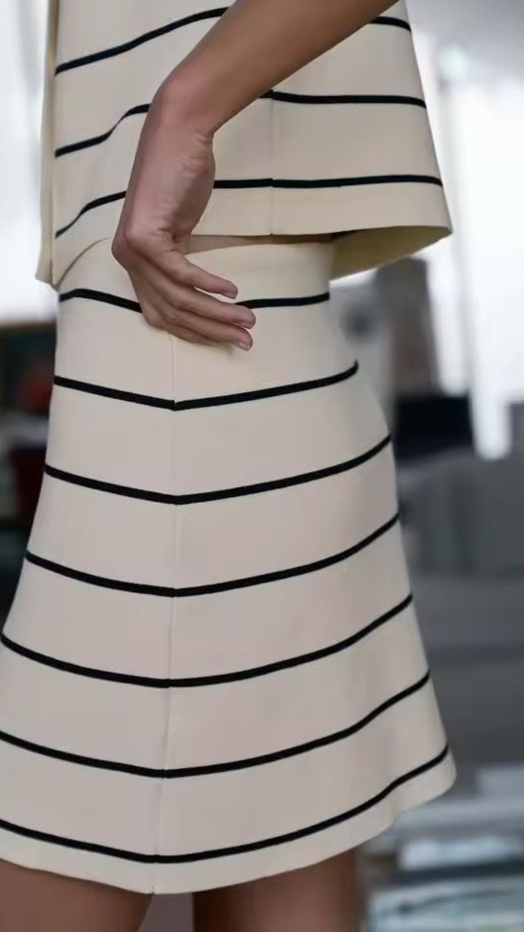 Striped Top & Skirt Set