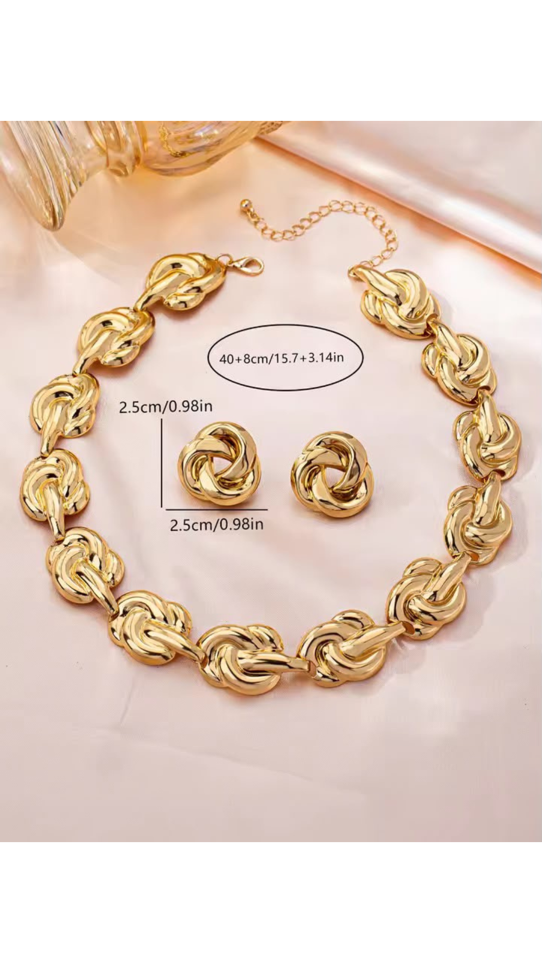 Niara earrings and neck piece set
