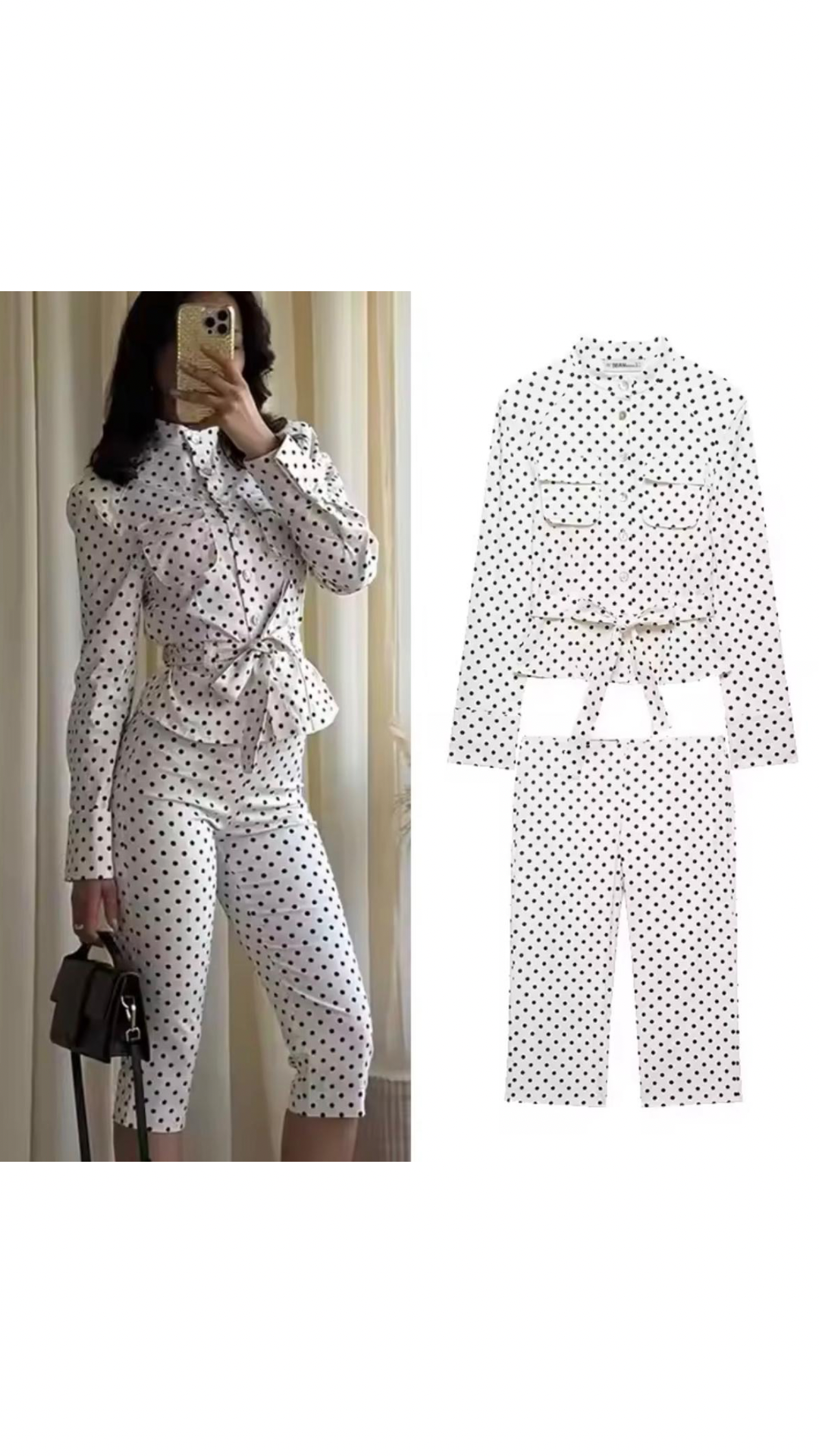 Polka Jacket & Short Pant Set
