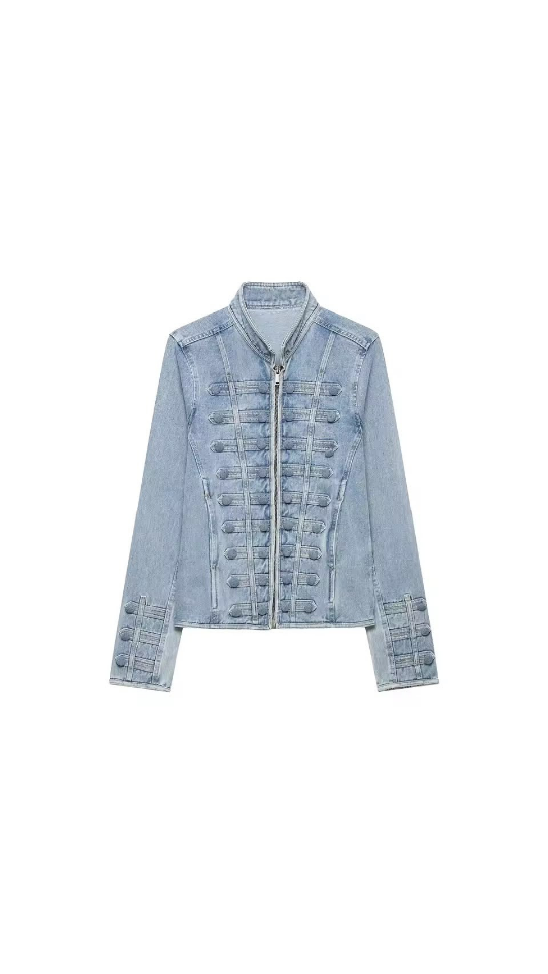 Zipper denim jacket