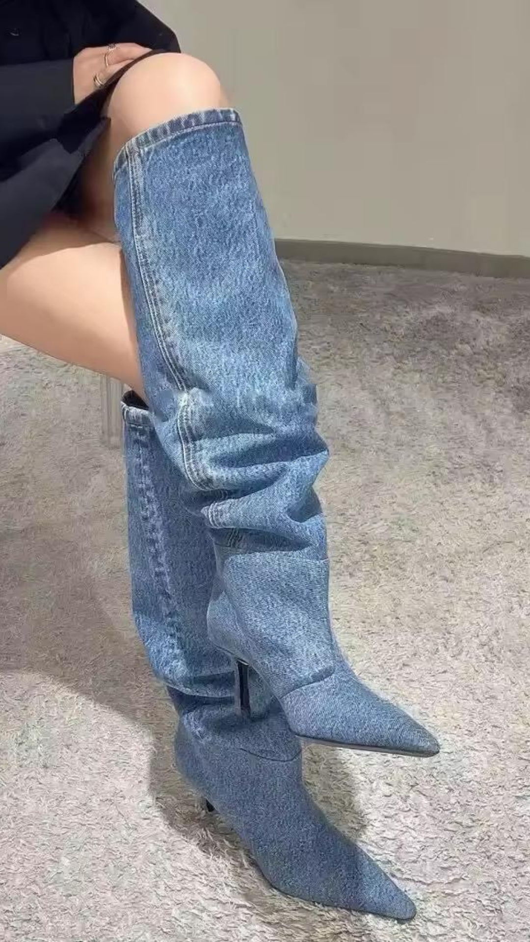 Denim Boots