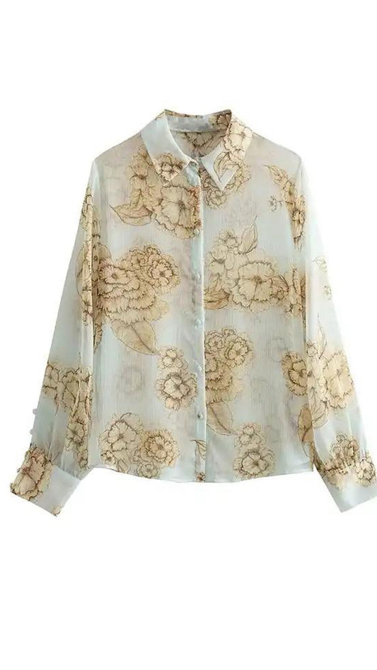Floral Mesh Shirt