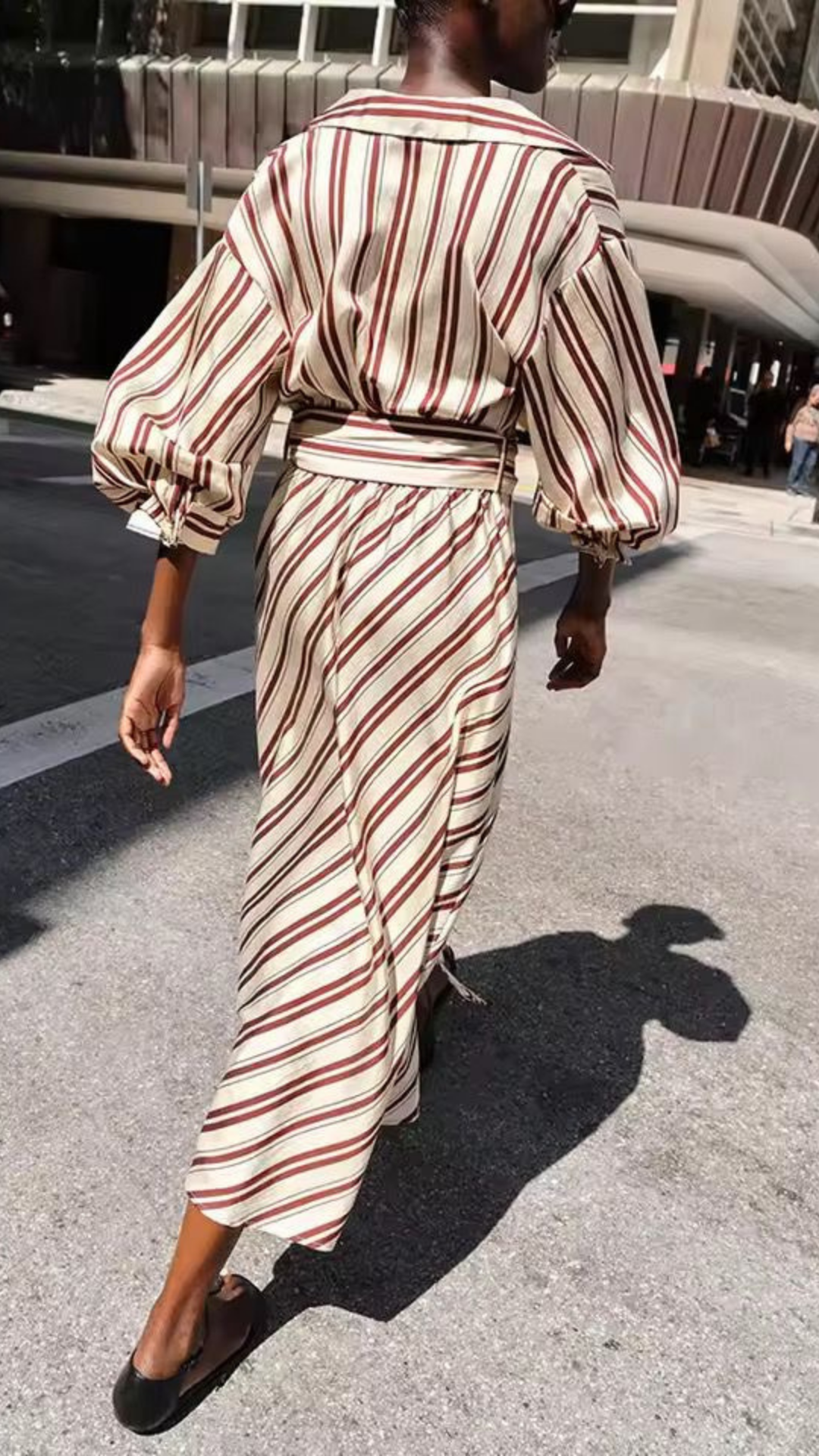 Striped Belted Dress