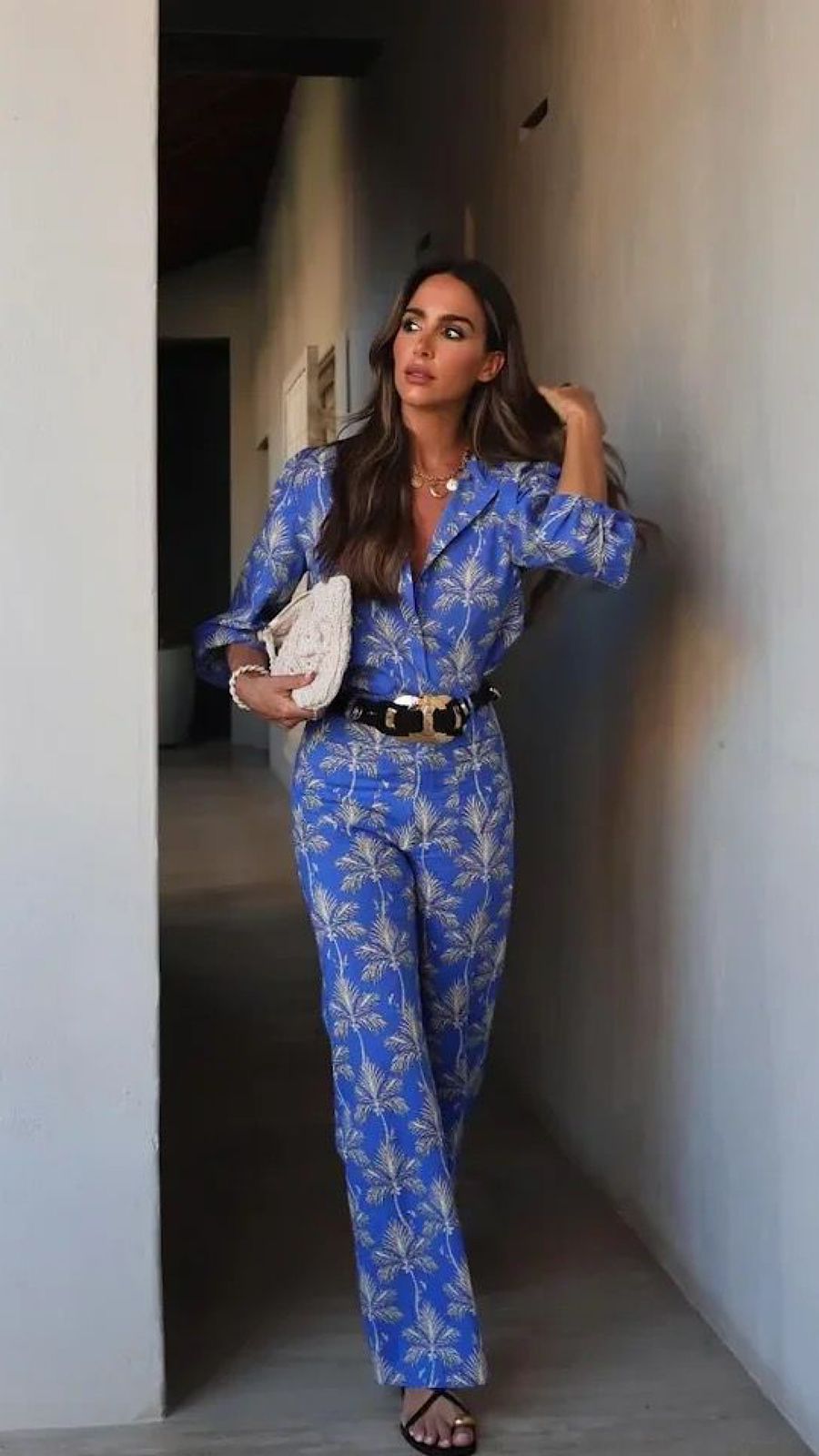 Printed Blouse & Pants