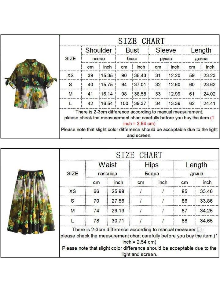 Printed Shirt & Skirt (PRE ORDER)