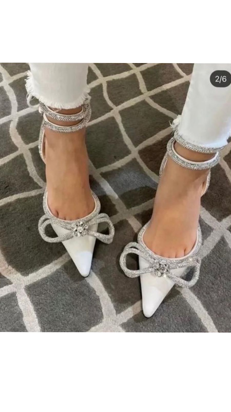 Embellished Bow Heels