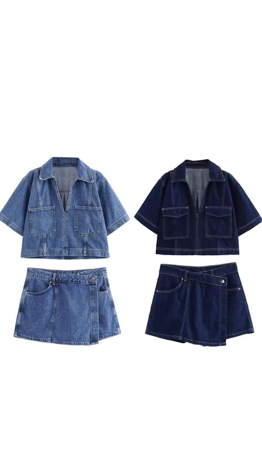 Denim Top & Shorts (PRE ORDER)