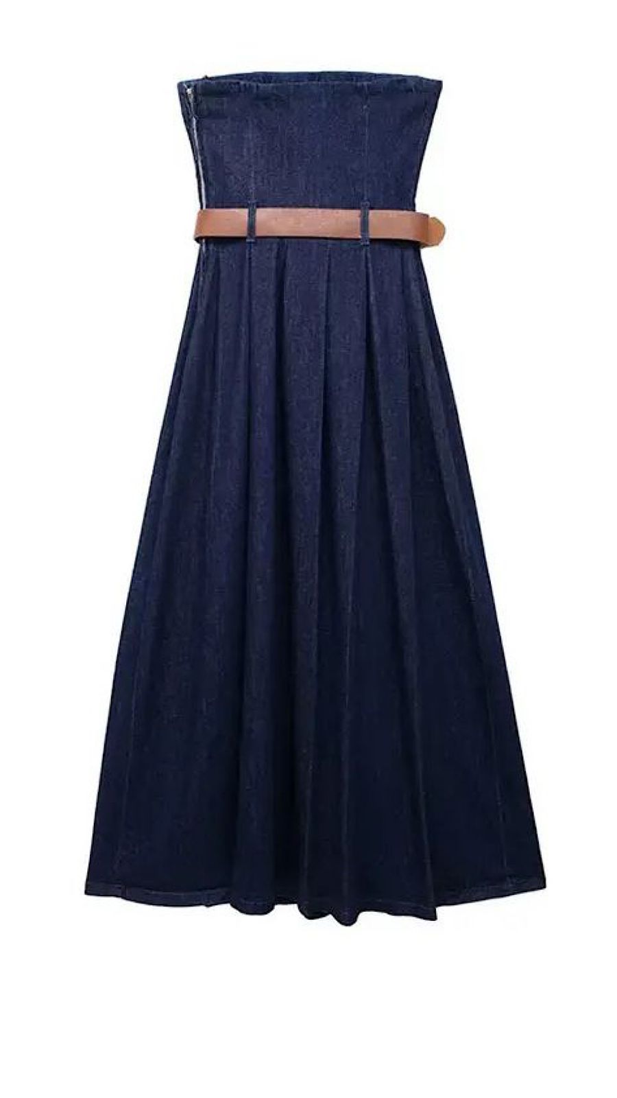 Tube Denim Maxi Dress (PRE ORDER)