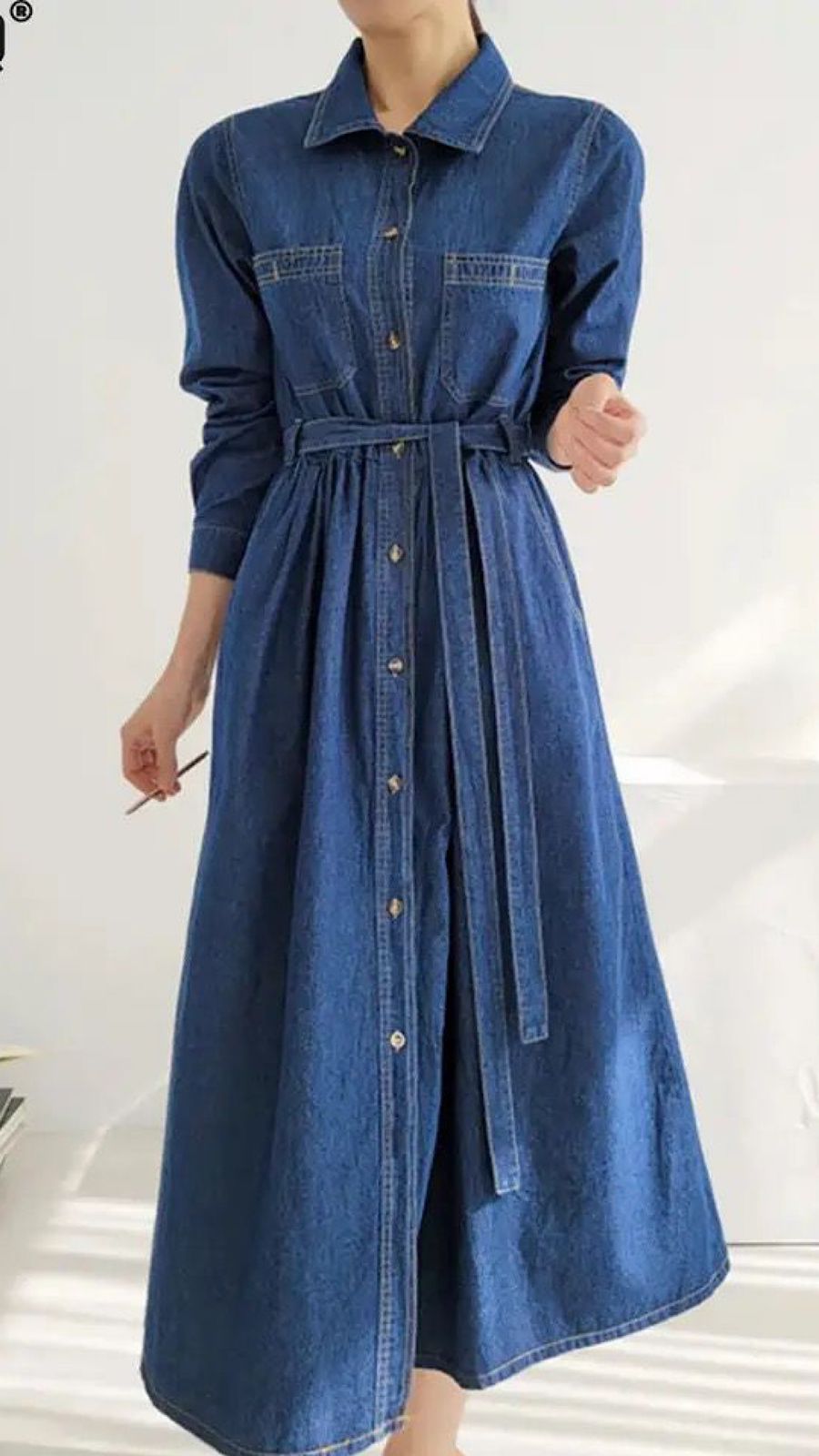 Denim Long Dress (PRE ORDER)