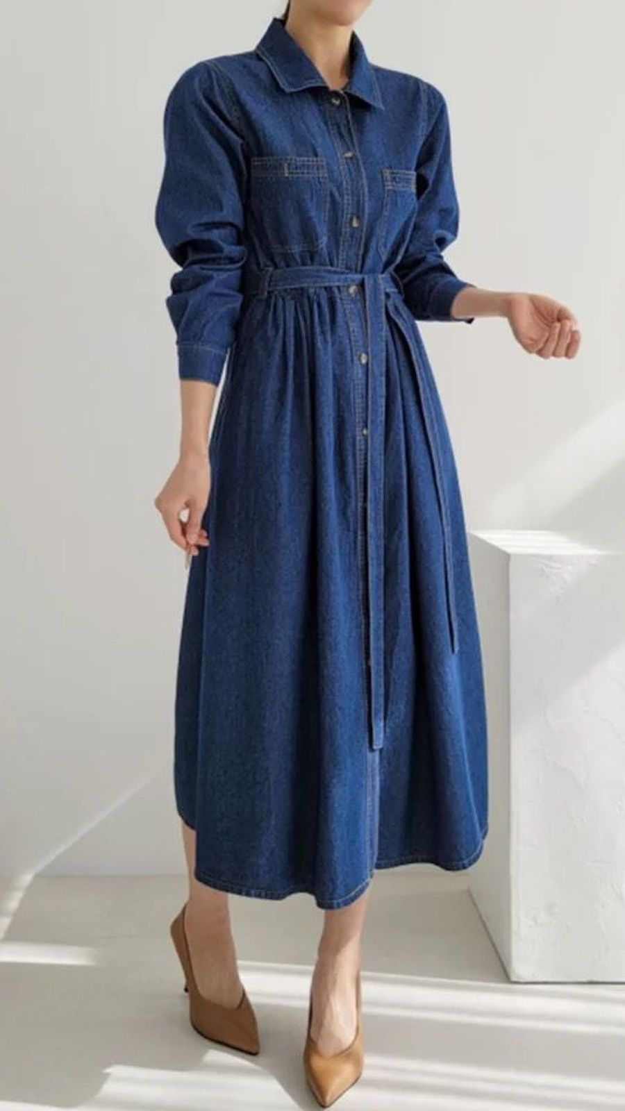 Denim Long Dress (PRE ORDER)